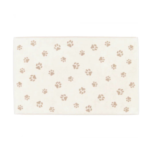 Cawö Badematte Duschvorleger We love Dogs 6247-33 Pfoten Beige 50x80