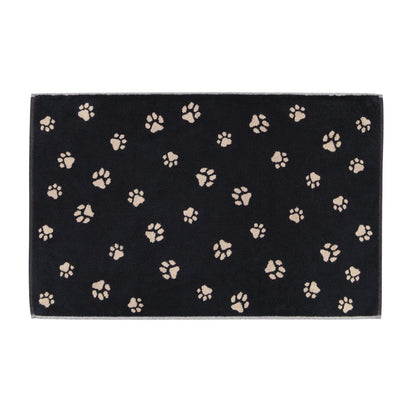 Cawö Badematte Duschvorleger We love Dogs 6247-93 Pfoten Schwarz 50x80