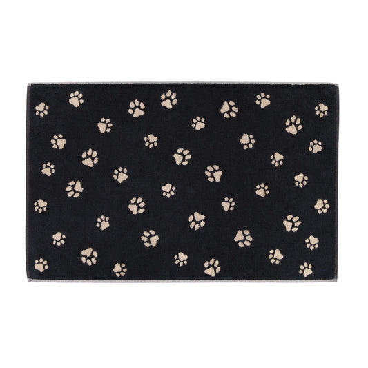 Cawö Badematte Duschvorleger We love Dogs 6247-93 Pfoten Schwarz 50x80