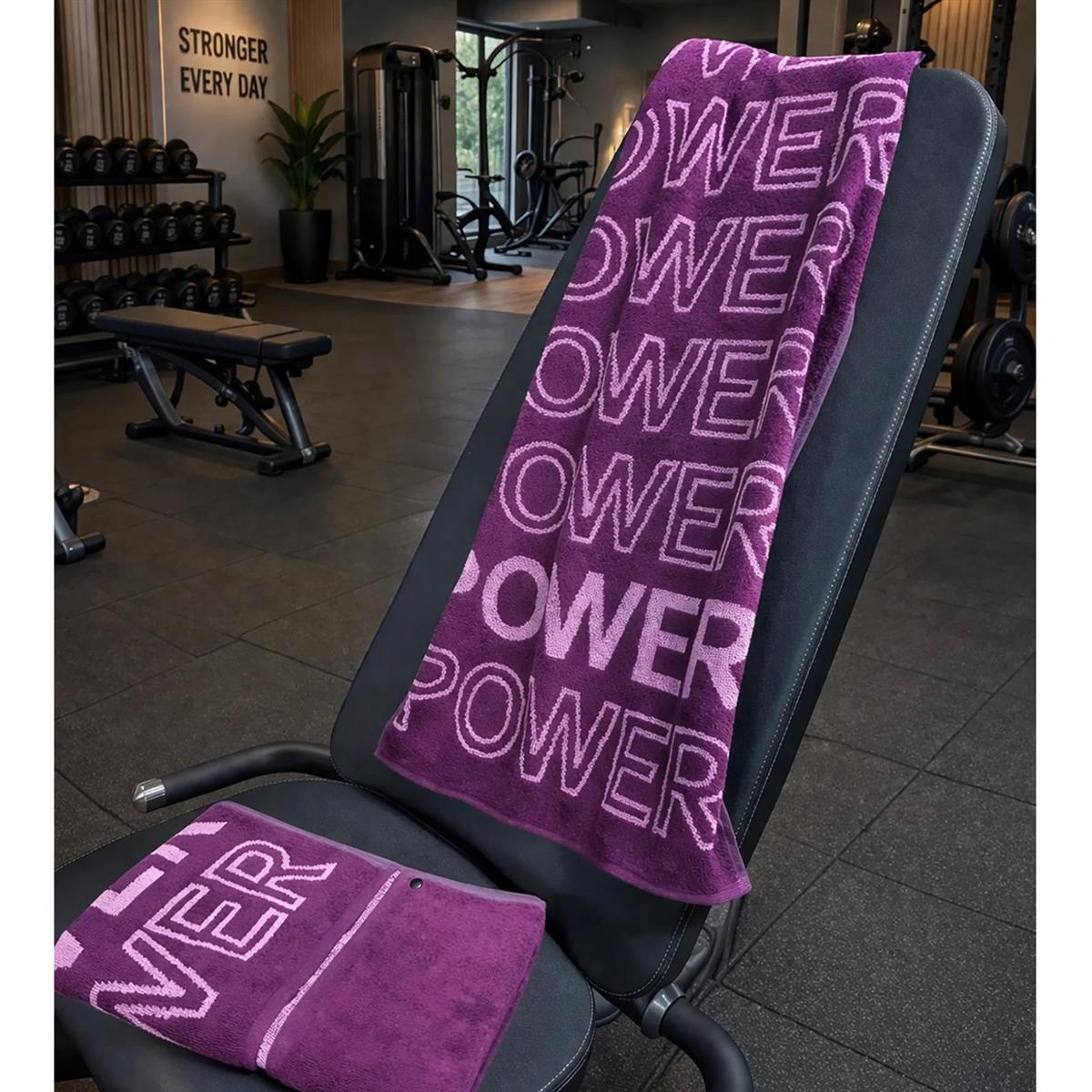 Cawö Fitness & Gym Handtuch 6293 Farbe 88 purple Power 50x130