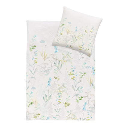 Estella Interlock Jersey Bettwäsche Visby 6295-520 Blumen Mint 135x200