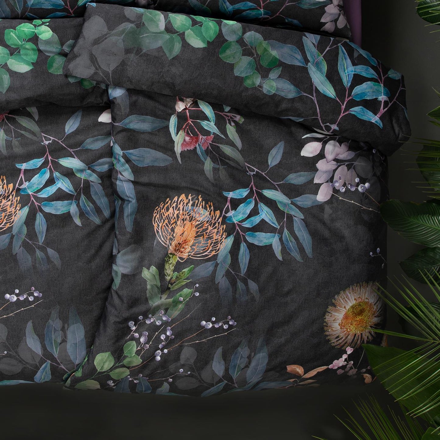 Estella Interlock Jersey Bettwäsche Midnight 6298-985 Blumen 135x200