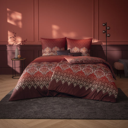 Estella Interlock Jersey Bettwäsche Sophia 6347-420 Burgund 135x200