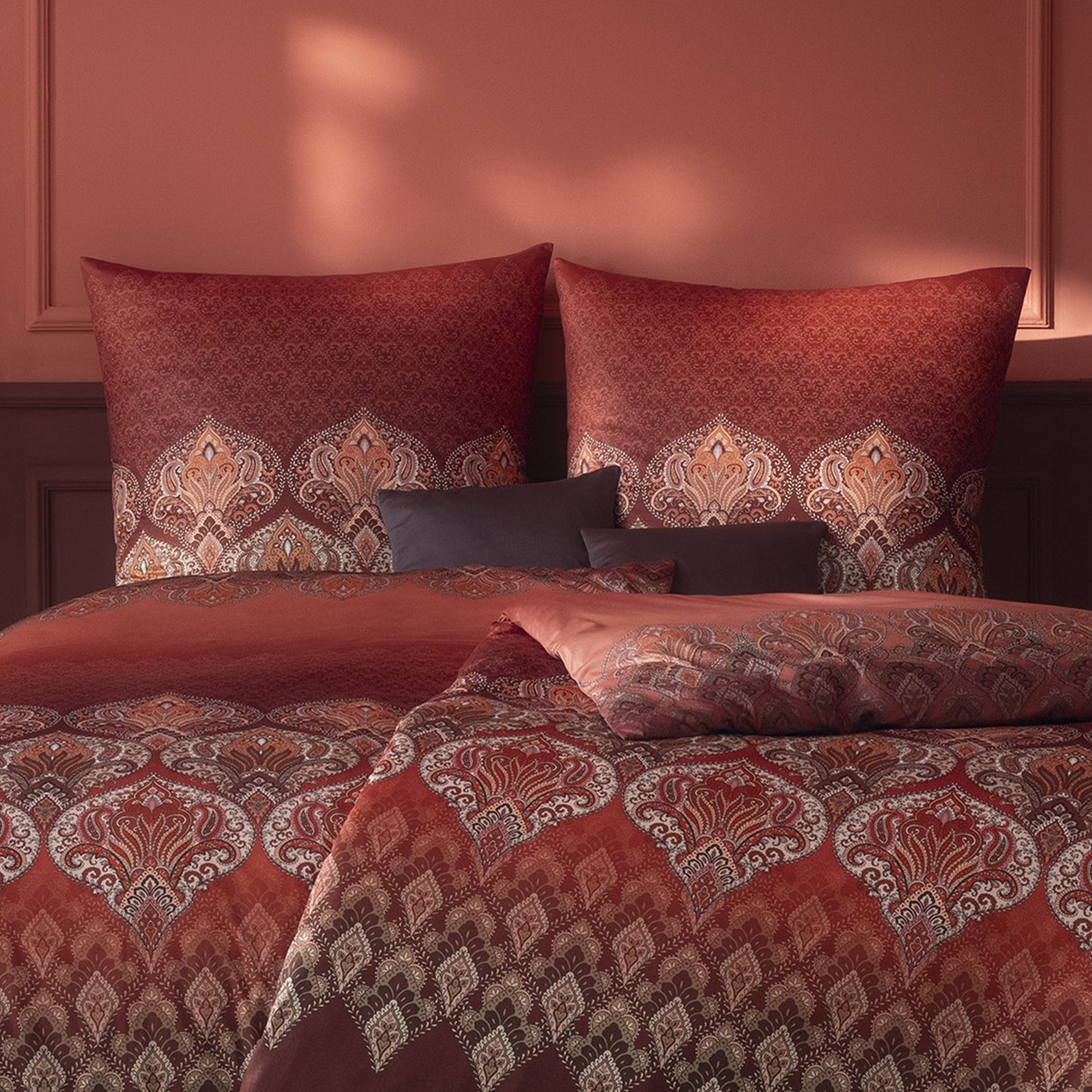 Estella Interlock Jersey Bettwäsche Sophia 6347-420 Burgund 135x200