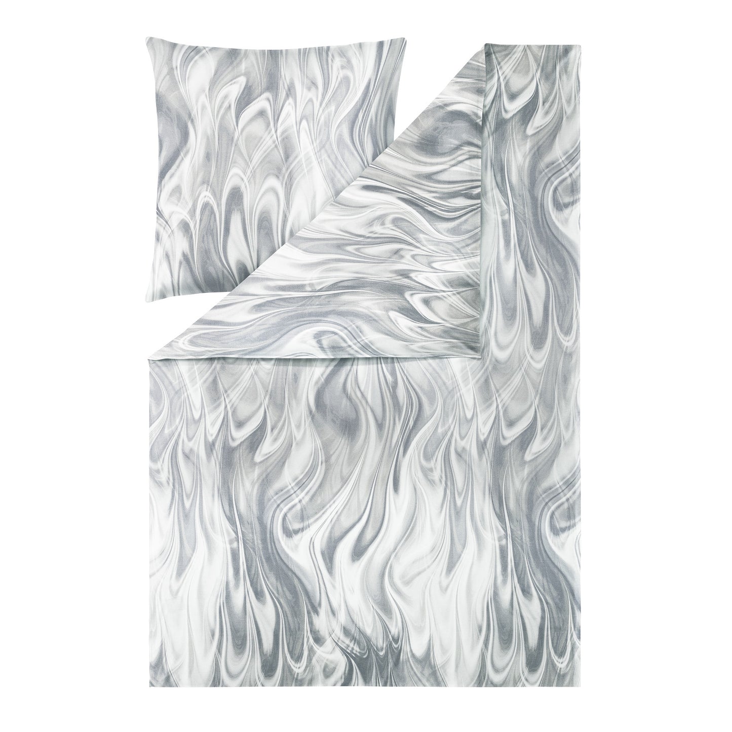 Estella Interlock Jersey Bettwäsche Klaas 6367-810 Grau Rauch 135x200