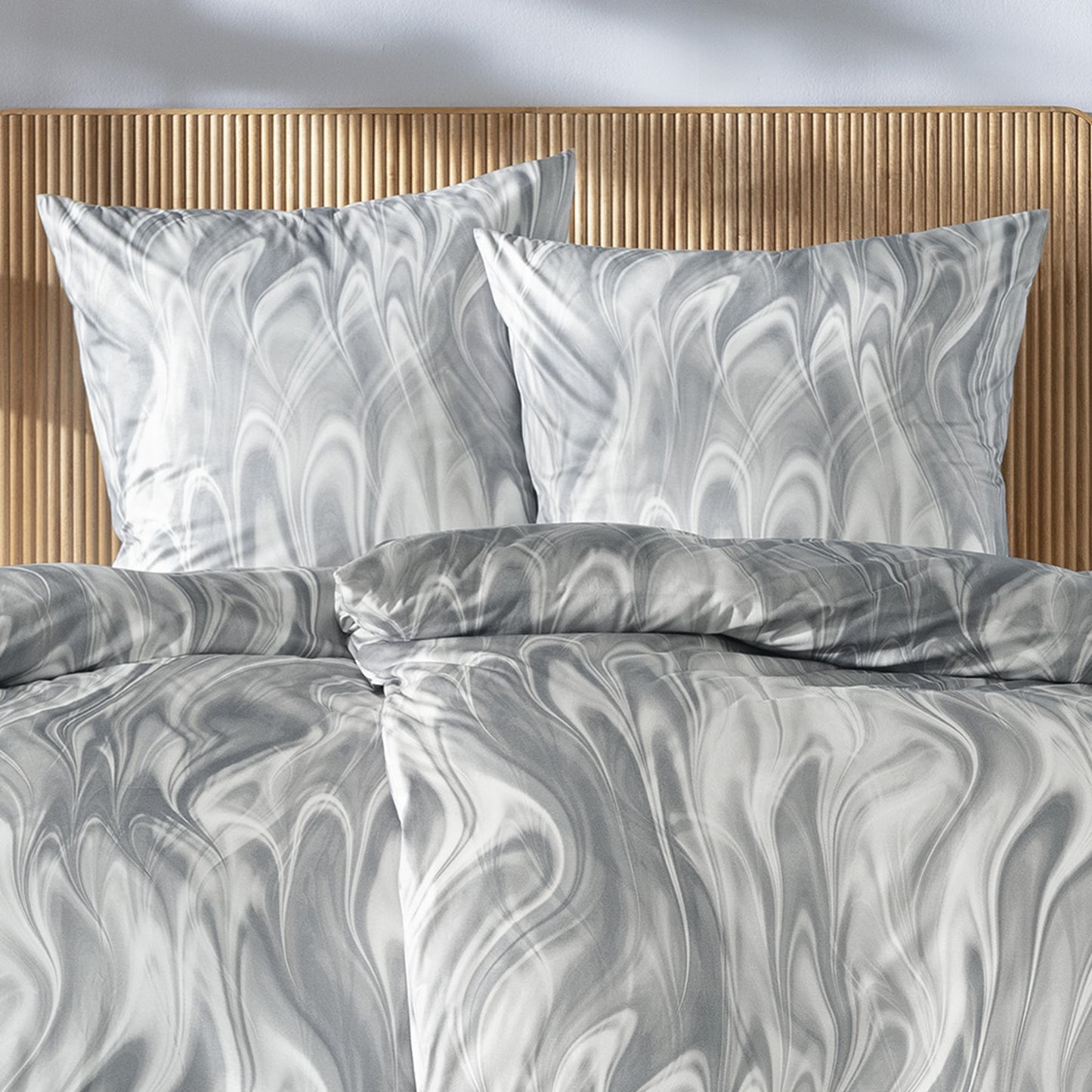 Estella Interlock Jersey Bettwäsche Klaas 6367-810 Grau Rauch 135x200