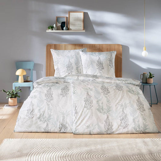 Estella Interlock Jersey Bettwäsche Hedi 6389-614 eisblau grau 135x200