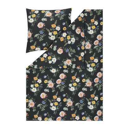 Estella Interlock Jersey Bettwäsche Fiona 6397-710 Blumen Gelb 135x200