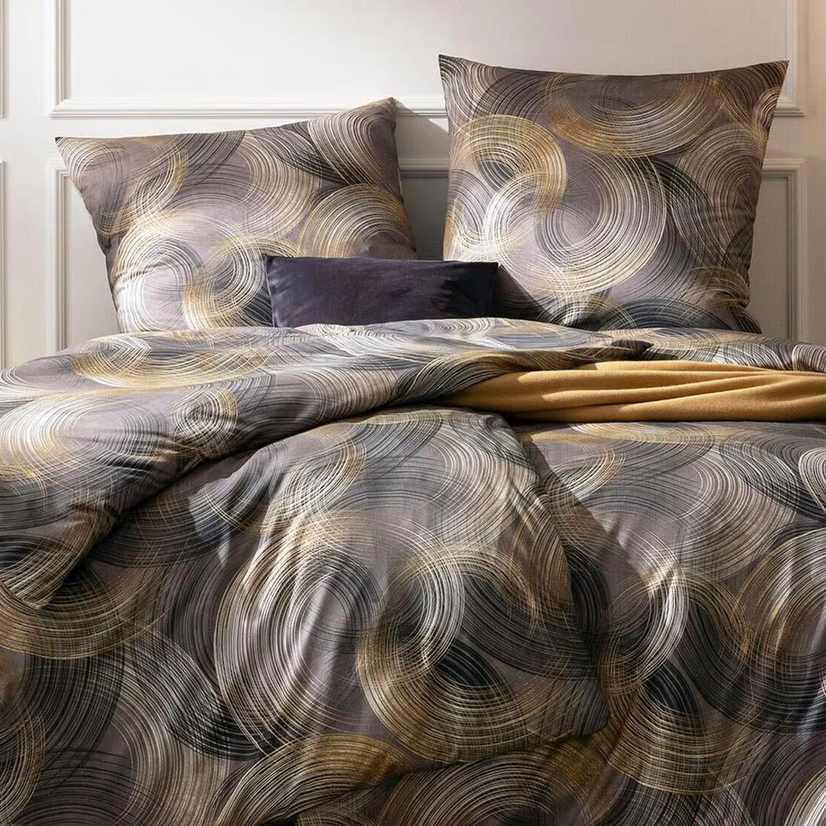 Estella Interlock Jersey Bettwäsche Toni 6505-920 anthrazit 135x200