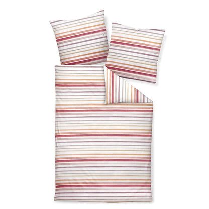 Janine Mako Satin Bettwäsche Palermo 31127-04 bunt Streifen 135x200