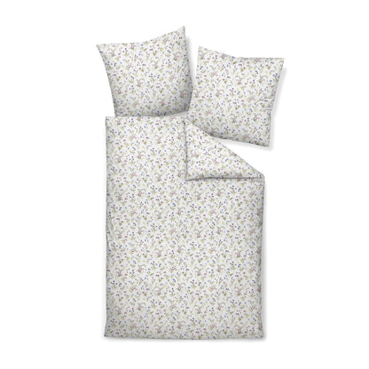 Janine Feinbiber Bettwäsche Davos 65173-05 Blumen Blau Lila 135x200