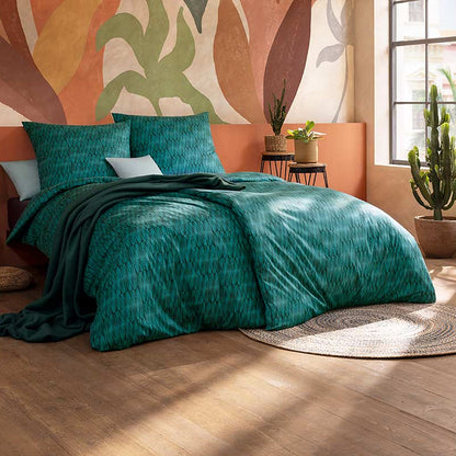 Estella Interlock Jersey Bettwäsche Markus 6532-050 petrol 135x200