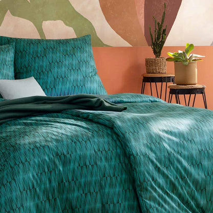 Estella Interlock Jersey Bettwäsche Markus 6532-050 petrol 135x200