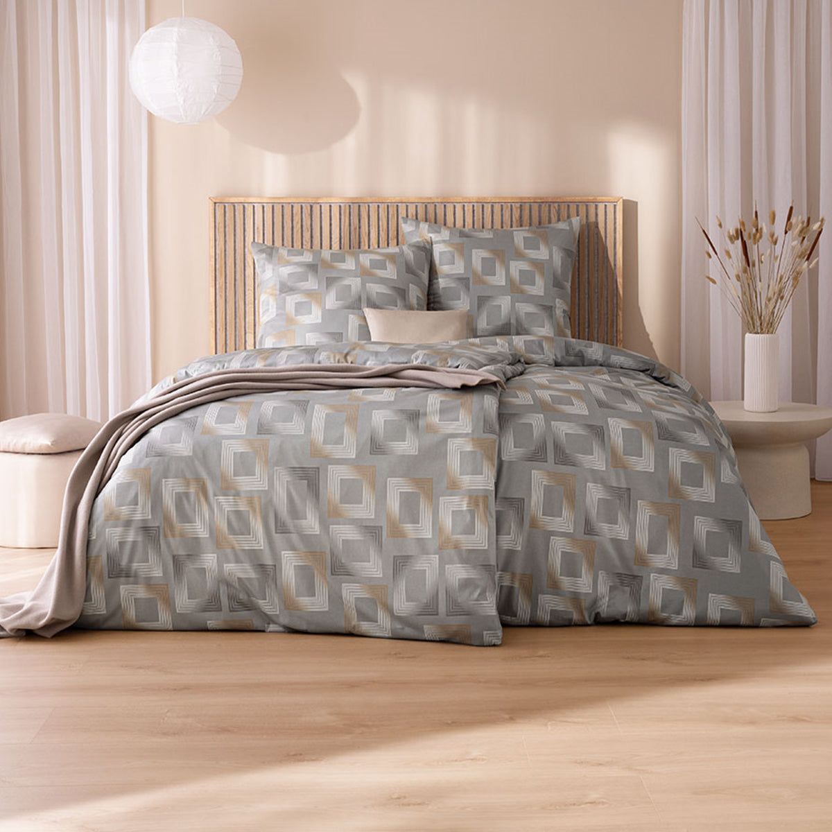 Estella Interlock Jersey Bettwäsche Heiko 6542-810 grau 155x220