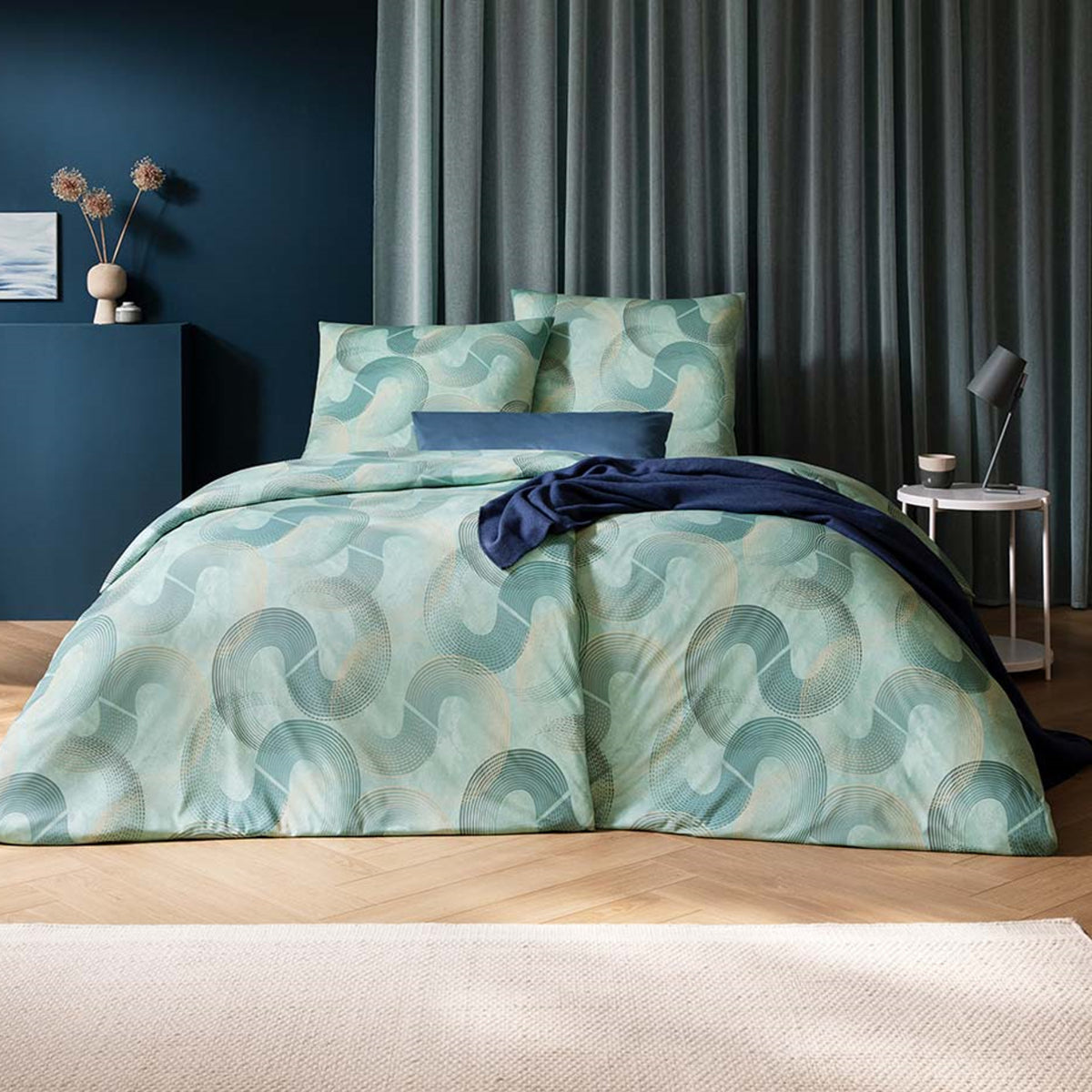Estella Interlock Jersey Bettwäsche Tobias 6543-520 mint 135x200