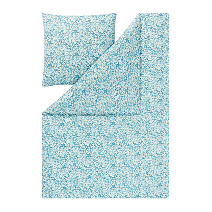 Estella Interlock Jersey Bettwäsche Tina 6545-051 cyan floral 135x200