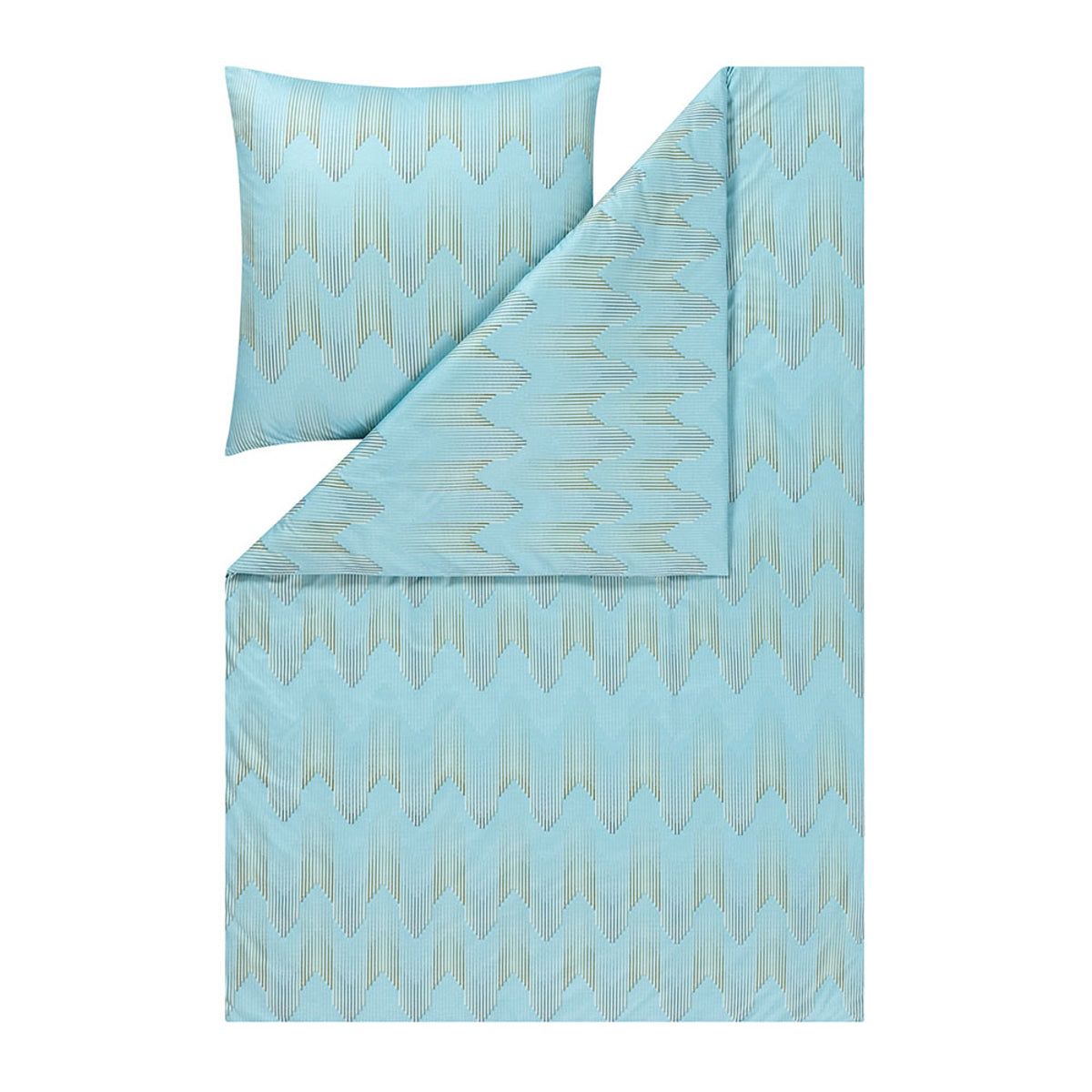 Estella Interlock Jersey Bettwäsche Cielo 6613-640 azur grau 135x200