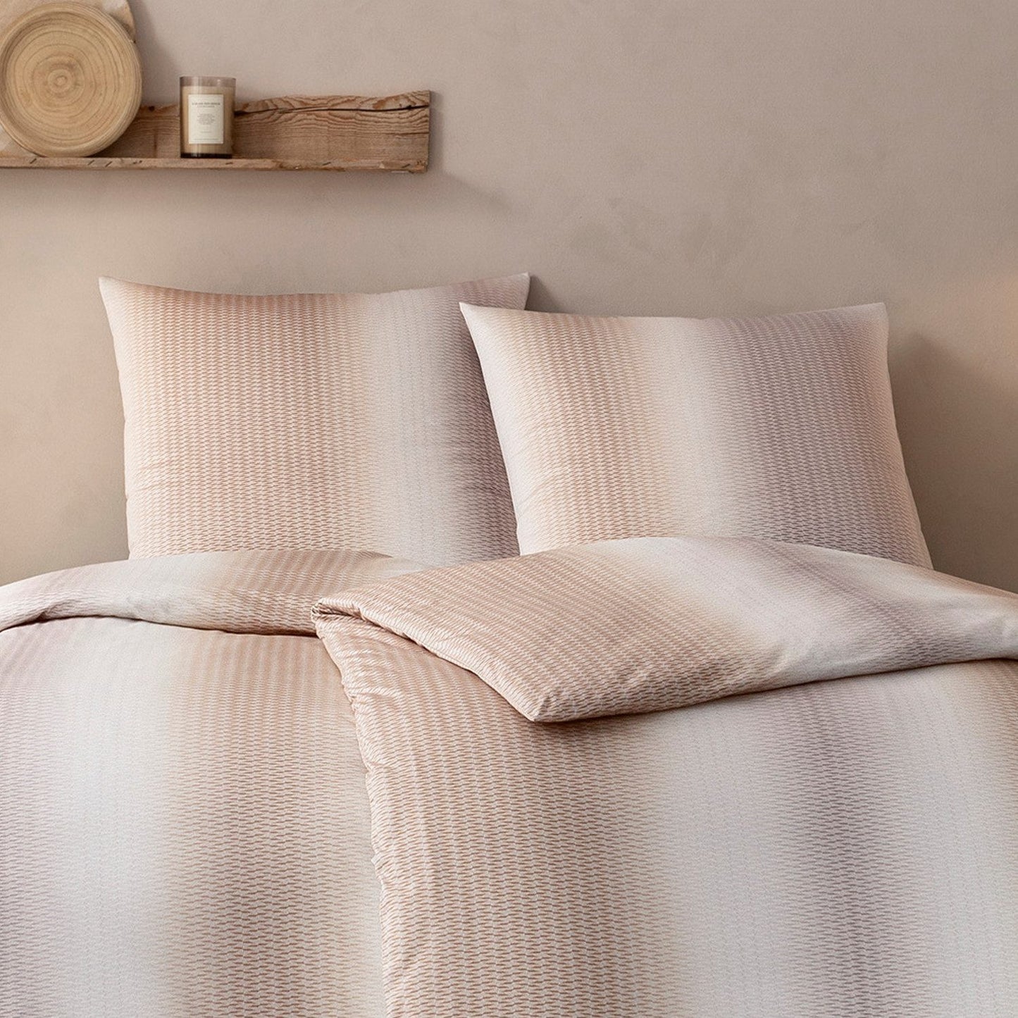 Estella Interlock Jersey Bettwäsche Caspian 6614-205 Streifen 135x200