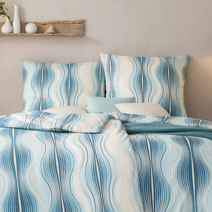 Estella Interlock Jersey Bettwäsche Marisol 6615-051 Wellen 135x200