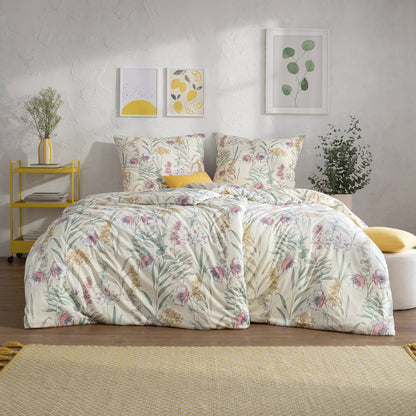 Estella Interlock Jersey Bettwäsche Lyra 6617-230 Blumen Natur 135x200