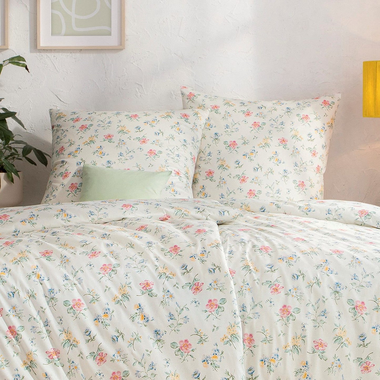 Estella Interlock Jersey Bettwäsche Cora 6626-985 Blumen 155x220