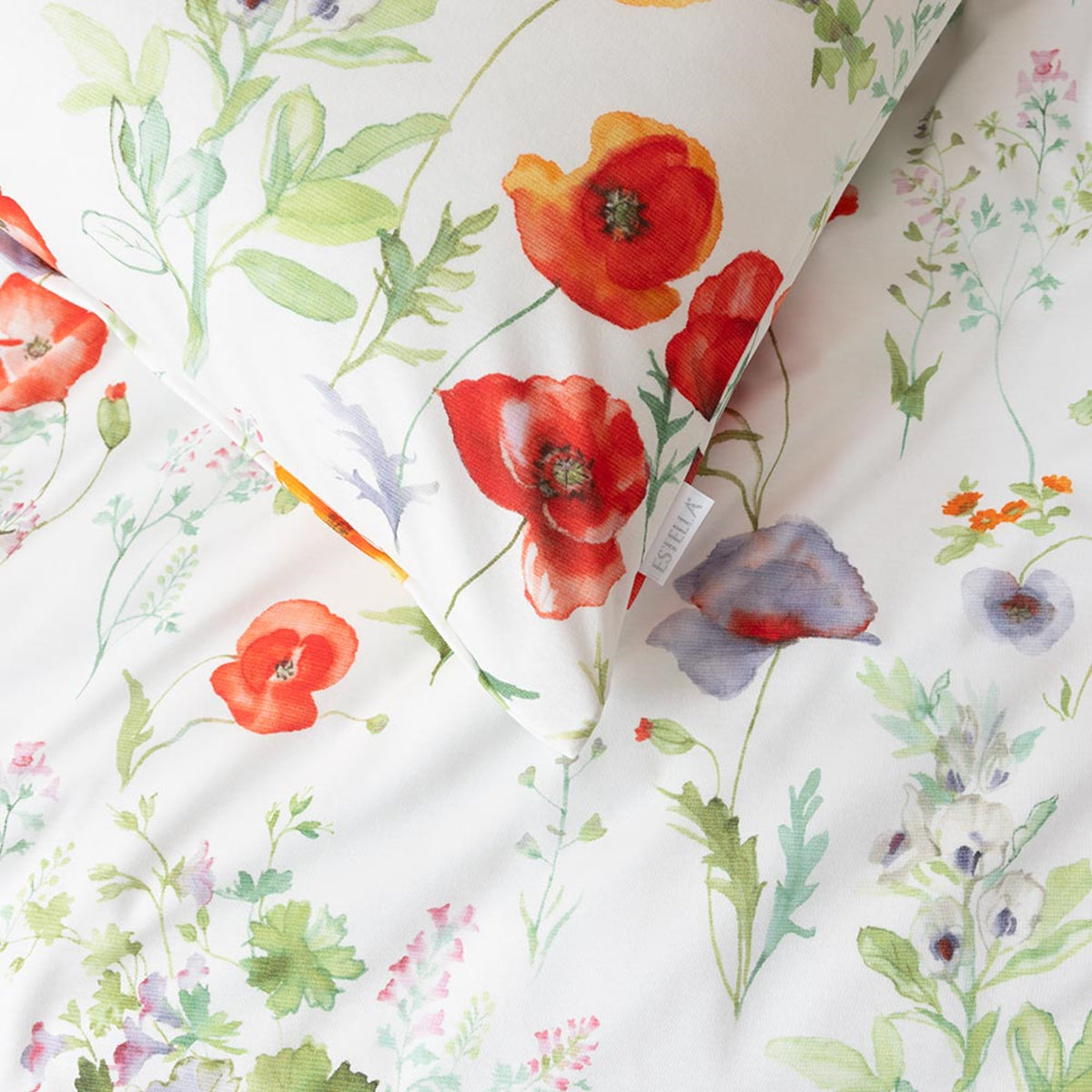 Estella Interlock Jersey Bettwäsche Mirella 6645-985 Blumen 135x200