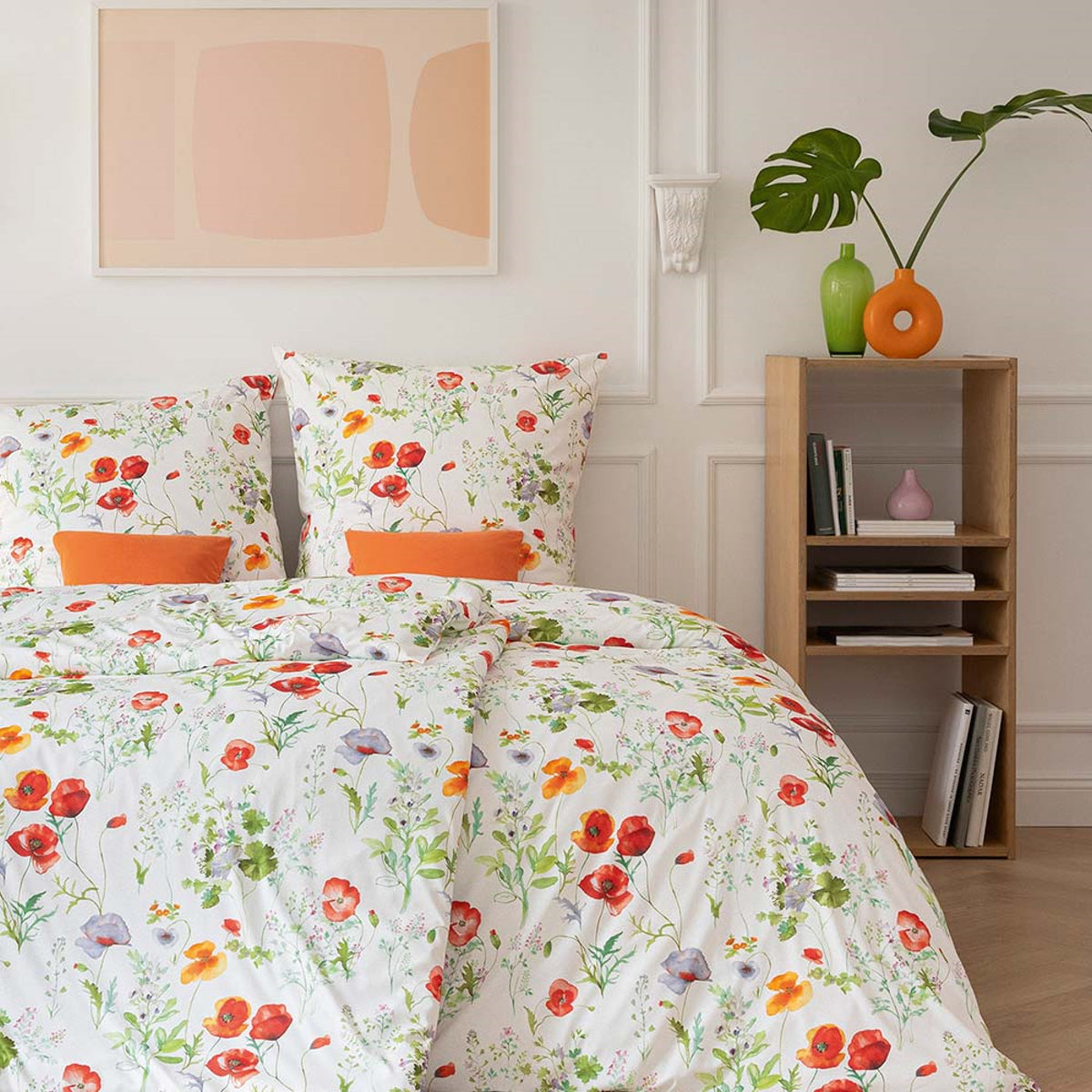 Estella Interlock Jersey Bettwäsche Mirella 6645-985 Blumen 135x200