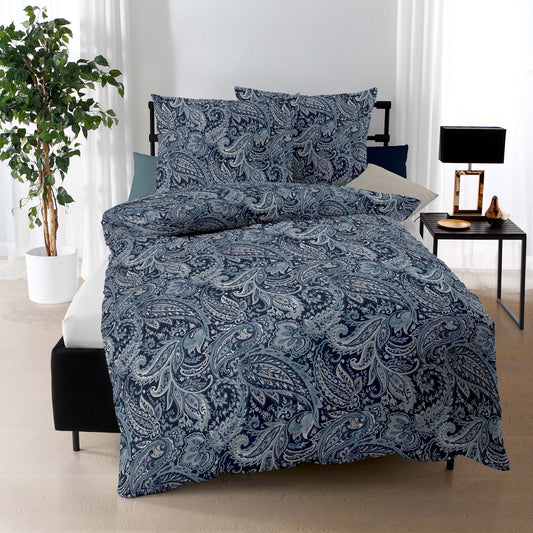 Kaeppel Interlock Jersey Bettwäsche Glory 665-181 saphir 135x200