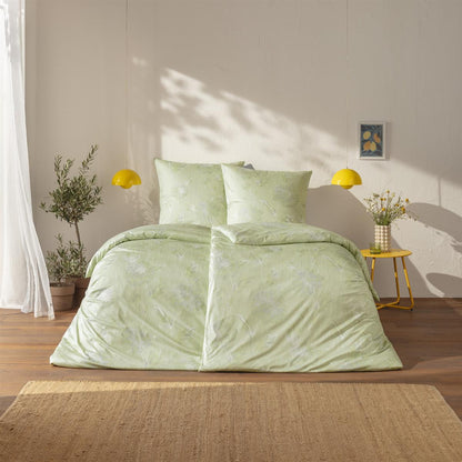 Estella Interlock Jersey Bettwäsche Edessa 6759-565 verde grün 135x200