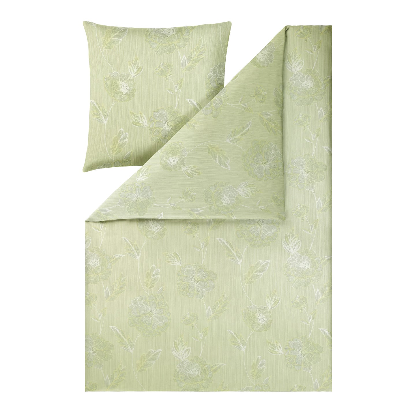 Estella Interlock Jersey Bettwäsche Edessa 6759-565 verde grün 135x200