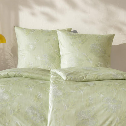 Estella Interlock Jersey Bettwäsche Edessa 6759-565 verde grün 135x200