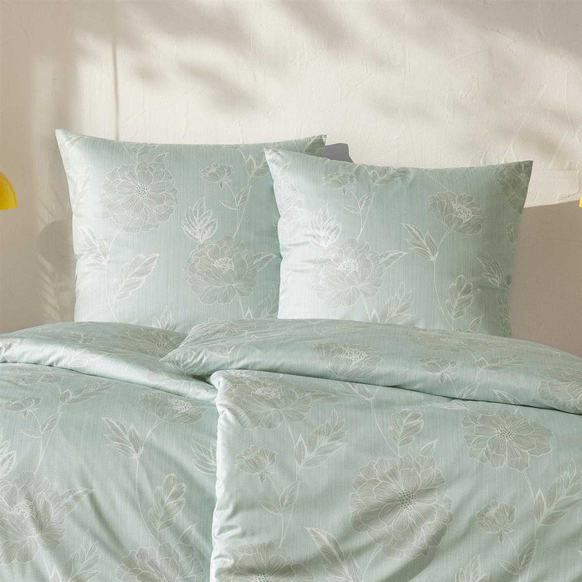 Estella Interlock Jersey Bettwäsche Edessa 6759-614 eisblau 135x200