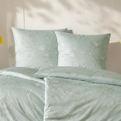 Estella Interlock Jersey Bettwäsche Edessa 6759-614 eisblau 135x200