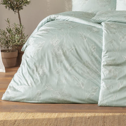 Estella Interlock Jersey Bettwäsche Edessa 6759-614 eisblau 135x200