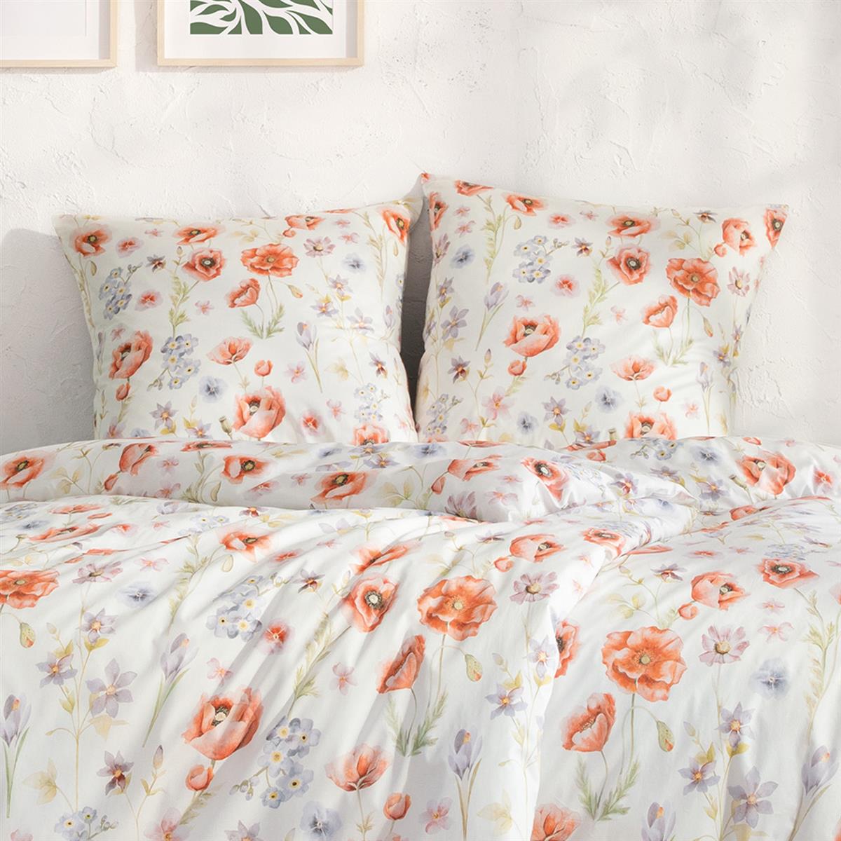 Estella Interlock Jersey Bettwäsche Elysia 6884-945 mohn Blume 135x200