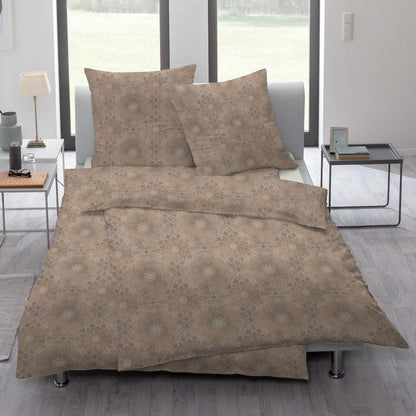 Estella Interlock Jersey Bettwäsche Amalie 6893-385 Schoko 135x200