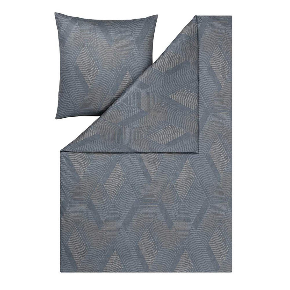 Estella Interlock Jersey Bettwäsche Quinn 6895-840 Graphit 135x200