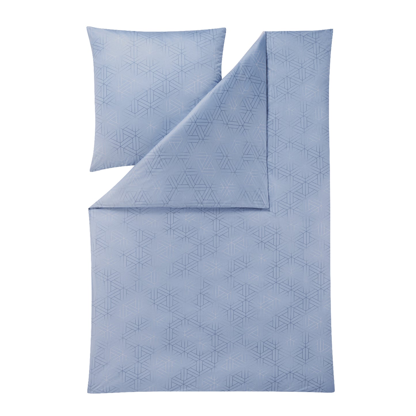 Estella Interlock Jersey Bettwäsche Pippa 6898-610 Taubenblau 135x200