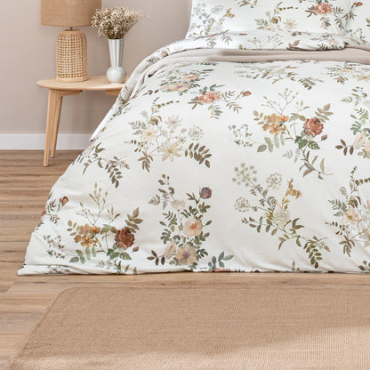 Detailaufnahme der hautsympathischer Interlock Jersey Bettwäsche Perla – feinste Stoffstruktur und hochwertige Verarbeitung.