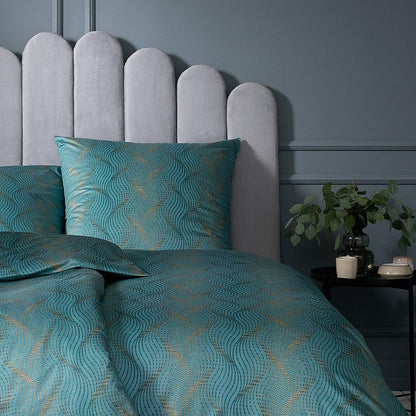 Estella Interlock Jersey Bettwäsche Ruben 6935-050 petrol 135x200