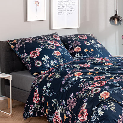 Estella Interlock Jersey Bettwäsche Laurena 6947-625 Nachtblau 135x200