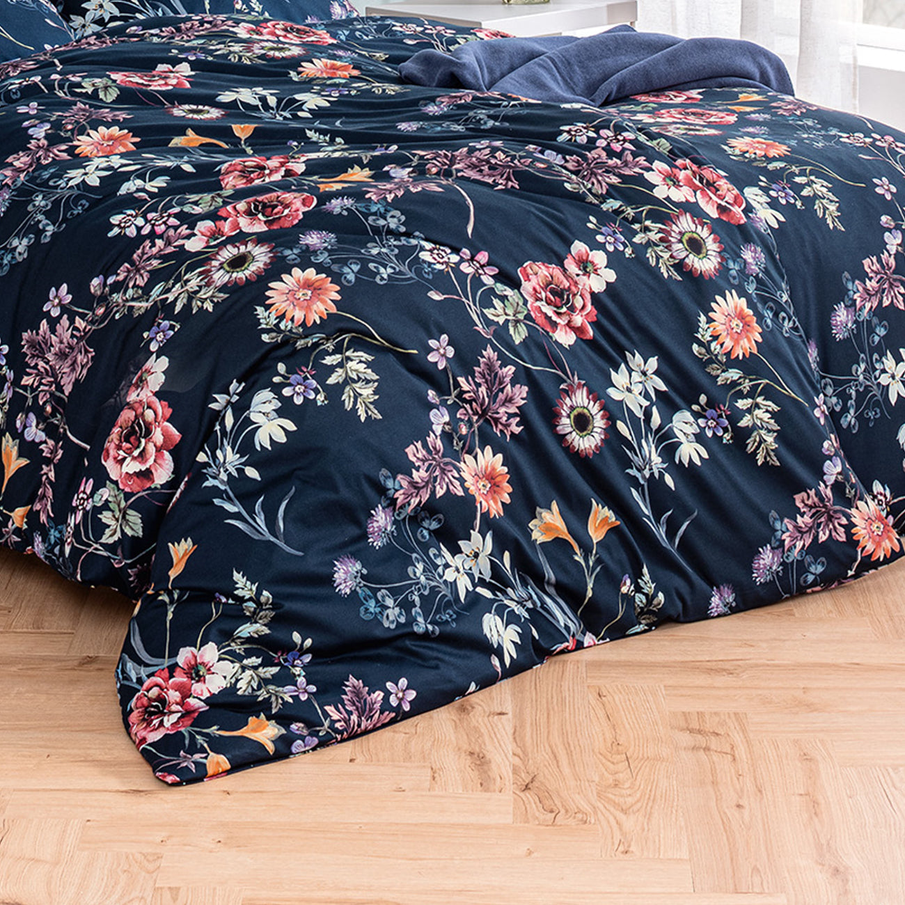 Estella Interlock Jersey Bettwäsche Laurena 6947-625 Nachtblau 135x200