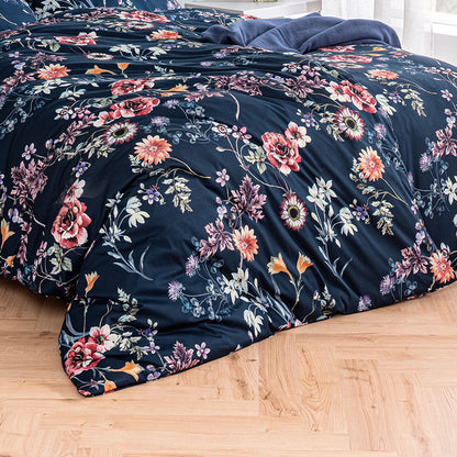 Estella Interlock Jersey Bettwäsche Laurena 6947-625 Nachtblau 135x200