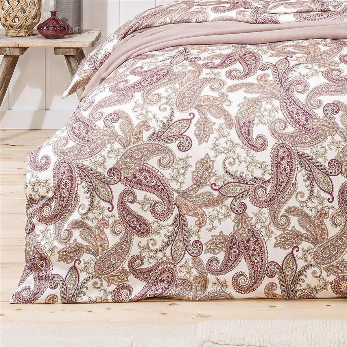 Estella Interlock Jersey Bettwäsche 6955-290 Paisley Koralle 135x200