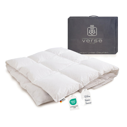 Daunendecke  medium warme neue Daunen Klasse1 Bettdecke 135x200 700g