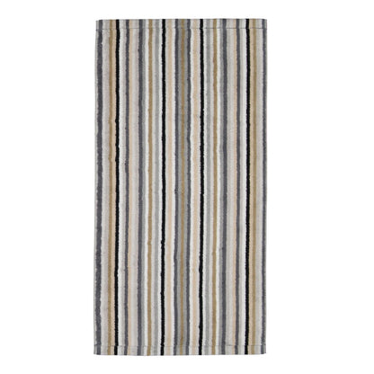 4 Stück Cawö Life Style Handtücher 7048-37 Streifen kiesel 50x100