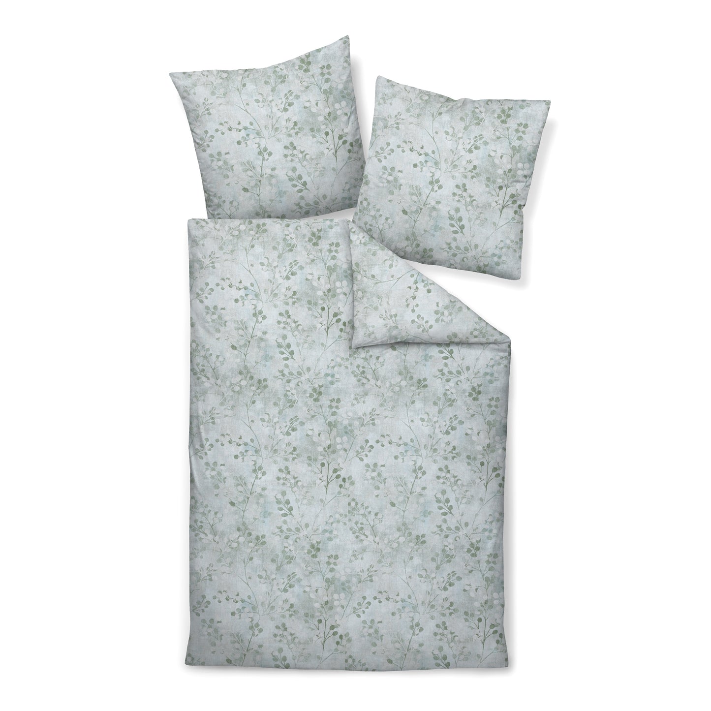 Janine Soft Cotton Bettwäsche Cortina 71003-7 Salbei Blätter 135x200