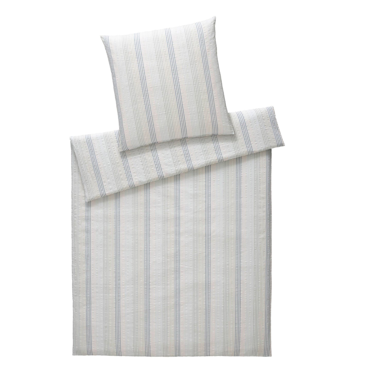 Bettwäsche Elegante gewebter Seersucker Dueodde 7115-2 blau135x200