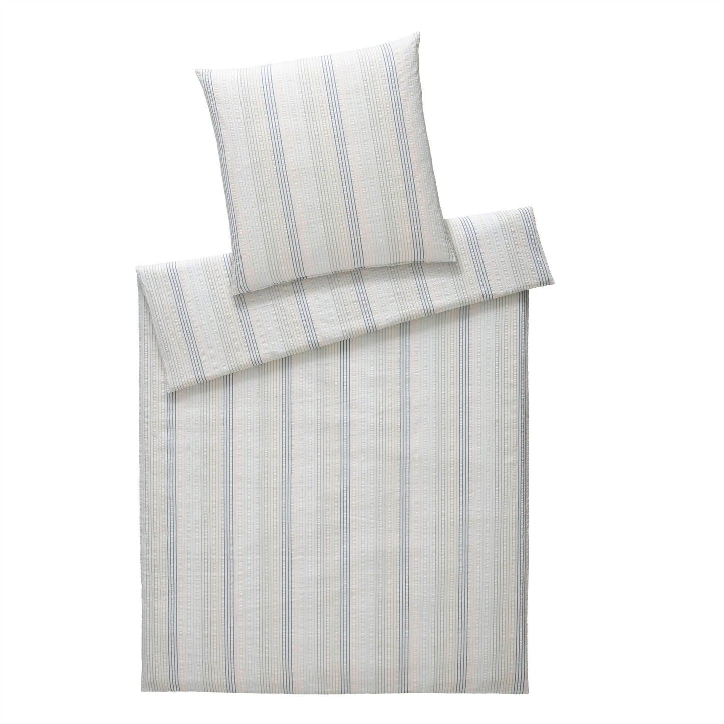 Bettwäsche Elegante gewebter Seersucker Dueodde 7115-2 blau135x200
