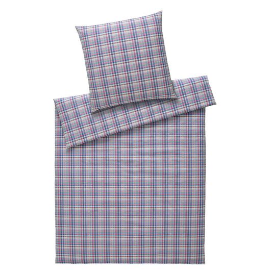 Bettwäsche Elegante gewebter Seersucker Gudhjem 7116-1 pink 135x200